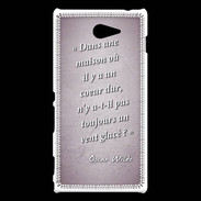 Coque Sony Xperia M2 Maison coeur Rose Citation Oscar Wilde