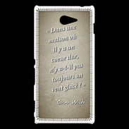 Coque Sony Xperia M2 Maison coeur Sepia Citation Oscar Wilde
