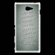Coque Sony Xperia M2 Maison coeur Vert Citation Oscar Wilde