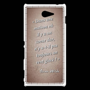 Coque Sony Xperia M2 Maison coeur Rouge Citation Oscar Wilde