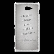Coque Sony Xperia M2 Résister Gris Citation Oscar Wilde