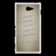 Coque Sony Xperia M2 Résister Sepia Citation Oscar Wilde