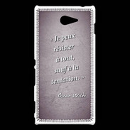 Coque Sony Xperia M2 Résister Violet Citation Oscar Wilde