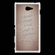 Coque Sony Xperia M2 Résister Rouge Citation Oscar Wilde