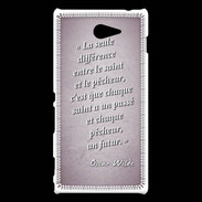 Coque Sony Xperia M2 Saint pêcheur Rose Citation Oscar Wilde