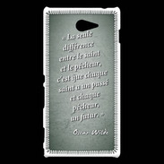 Coque Sony Xperia M2 Saint pêcheur Vert Citation Oscar Wilde