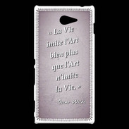 Coque Sony Xperia M2 Vie art Rose Citation Oscar Wilde
