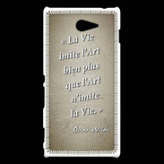 Coque Sony Xperia M2 Vie art Sepia Citation Oscar Wilde