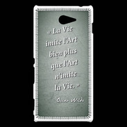 Coque Sony Xperia M2 Vie art Vert Citation Oscar Wilde