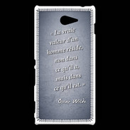 Coque Sony Xperia M2 Vraie valeur Bleu Citation Oscar Wilde