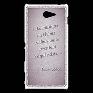 Coque Sony Xperia M2 La musique Rose Citation Oscar Wilde