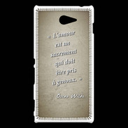 Coque Sony Xperia M2 Sacrement amour Sepia Citation Oscar Wilde