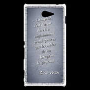 Coque Sony Xperia M2 Sagesse rêves Bleu Citation Oscar Wilde