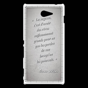 Coque Sony Xperia M2 Sagesse rêves Gris Citation Oscar Wilde