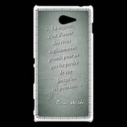 Coque Sony Xperia M2 Sagesse rêves Vert Citation Oscar Wilde