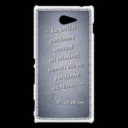 Coque Sony Xperia M2 Société rêveur Bleu Citation Oscar Wilde