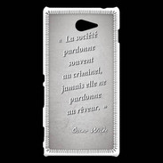 Coque Sony Xperia M2 Société rêveur Gris Citation Oscar Wilde