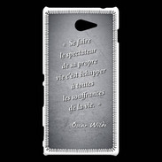 Coque Sony Xperia M2 Spectateur Noir Citation Oscar Wilde