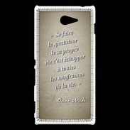 Coque Sony Xperia M2 Spectateur Sepia Citation Oscar Wilde