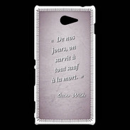 Coque Sony Xperia M2 Survie mort Rose Citation Oscar Wilde