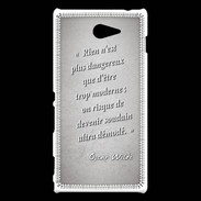 Coque Sony Xperia M2 Trop moderne Gris Citation Oscar Wilde