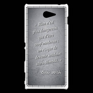 Coque Sony Xperia M2 Trop moderne Noir Citation Oscar Wilde
