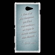 Coque Sony Xperia M2 Trop moderne Turquoise Citation Oscar Wilde