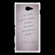 Coque Sony Xperia M2 Vérité pure Rose Citation Oscar Wilde