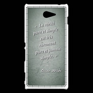 Coque Sony Xperia M2 Vérité pure Vert Citation Oscar Wilde