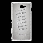 Coque Sony Xperia M2 Ame nait Gris Citation Oscar Wilde