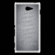 Coque Sony Xperia M2 Ame nait Noir Citation Oscar Wilde