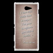 Coque Sony Xperia M2 Ame nait Rouge Citation Oscar Wilde