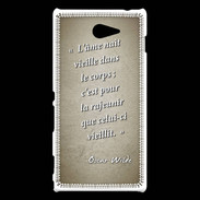 Coque Sony Xperia M2 Ame nait Sepia Citation Oscar Wilde