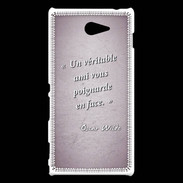 Coque Sony Xperia M2 Ami poignardée Rose Citation Oscar Wilde