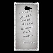 Coque Sony Xperia M2 Avis gens Gris Citation Oscar Wilde