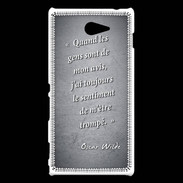 Coque Sony Xperia M2 Avis gens Noir Citation Oscar Wilde