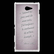 Coque Sony Xperia M2 Avis gens Rose Citation Oscar Wilde