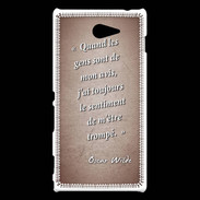 Coque Sony Xperia M2 Avis gens Rouge Citation Oscar Wilde