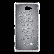 Coque Sony Xperia M2 Bons heureux Noir Citation Oscar Wilde