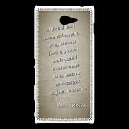 Coque Sony Xperia M2 Bons heureux Sepia Citation Oscar Wilde