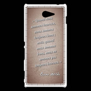 Coque Sony Xperia M2 Bons heureux Rouge Citation Oscar Wilde