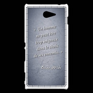 Coque Sony Xperia M2 Choix ennemis Bleu Citation Oscar Wilde