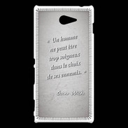 Coque Sony Xperia M2 Choix ennemis Gris Citation Oscar Wilde