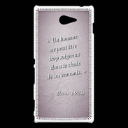 Coque Sony Xperia M2 Choix ennemis Rose Citation Oscar Wilde