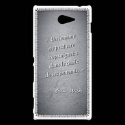 Coque Sony Xperia M2 Choix ennemis Noir Citation Oscar Wilde