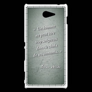 Coque Sony Xperia M2 Choix ennemis Vert Citation Oscar Wilde