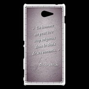 Coque Sony Xperia M2 Choix ennemis Violet Citation Oscar Wilde