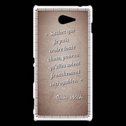 Coque Sony Xperia M2 Croire Rouge Citation Oscar Wilde