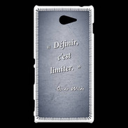 Coque Sony Xperia M2 Définir Bleu Citation Oscar Wilde