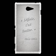 Coque Sony Xperia M2 Définir Gris Citation Oscar Wilde